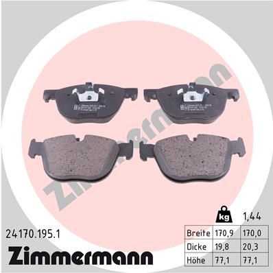 Juego de pastillas de freno ZIMMERMANN 24170.195.1