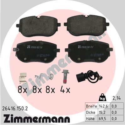 Juego de pastillas de freno ZIMMERMANN 26416.150.2
