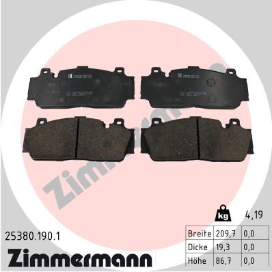 Juego de pastillas de freno ZIMMERMANN 25380.190.1