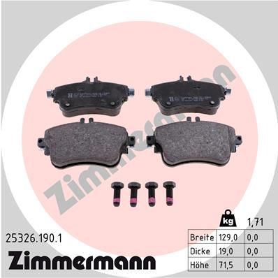Juego de pastillas de freno ZIMMERMANN 25326.190.1