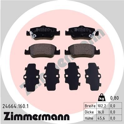 Juego de pastillas de freno ZIMMERMANN 24664.160.1