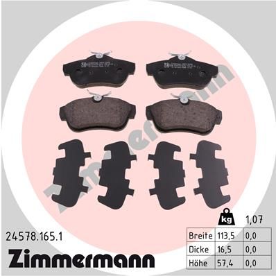 Juego de pastillas de freno ZIMMERMANN 24578.165.1
