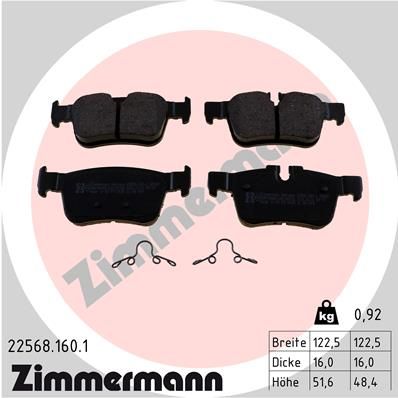 Juego de pastillas de freno ZIMMERMANN 22568.160.1