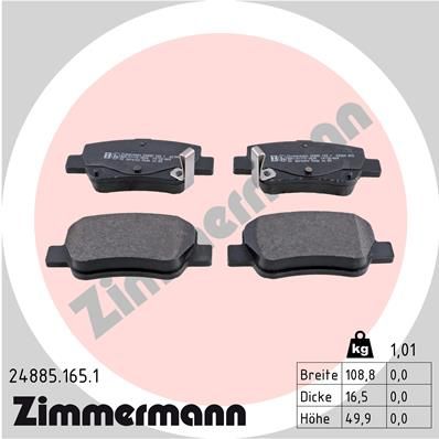 Juego de pastillas de freno ZIMMERMANN 24885.165.1