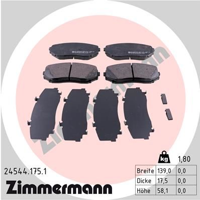 Juego de pastillas de freno ZIMMERMANN 24544.175.1