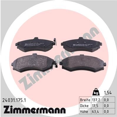 Juego de pastillas de freno ZIMMERMANN 24031.175.1