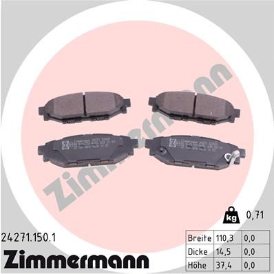 Juego de pastillas de freno ZIMMERMANN 24271.150.1