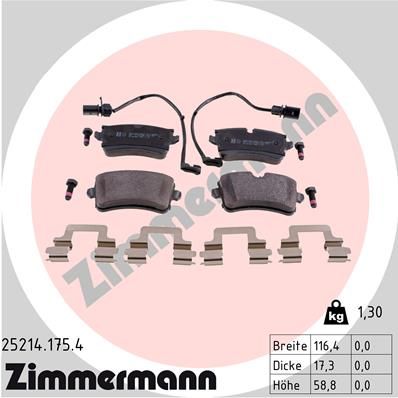 Juego de pastillas de freno ZIMMERMANN 25214.175.4