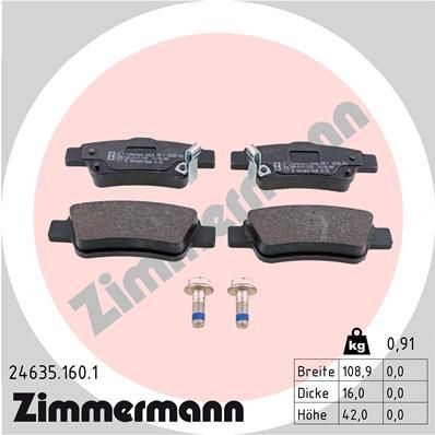 Juego de pastillas de freno ZIMMERMANN 24635.160.1
