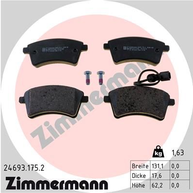 Juego de pastillas de freno ZIMMERMANN 24693.175.2