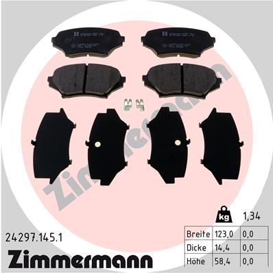 Juego de pastillas de freno ZIMMERMANN 24297.145.1