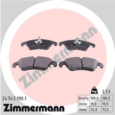 Juego de pastillas de freno ZIMMERMANN 24743.190.1
