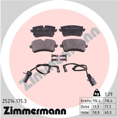 Juego de pastillas de freno ZIMMERMANN 25214.175.3