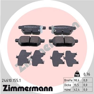 Juego de pastillas de freno ZIMMERMANN 24610.155.1