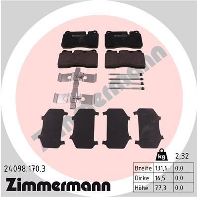 Juego de pastillas de freno ZIMMERMANN 24098.170.3