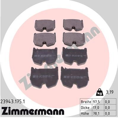 Juego de pastillas de freno ZIMMERMANN 23943.175.1