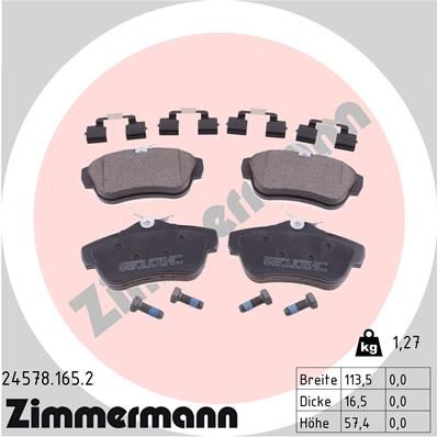 Juego de pastillas de freno ZIMMERMANN 24578.165.2