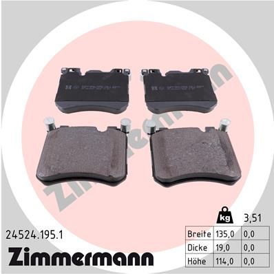 Juego de pastillas de freno ZIMMERMANN 24524.195.1