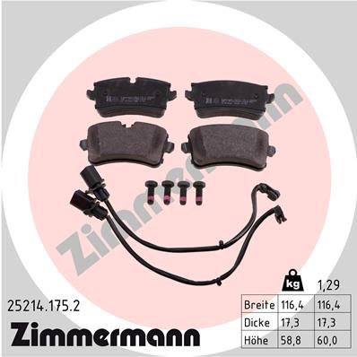 Juego de pastillas de freno ZIMMERMANN 25214.175.2