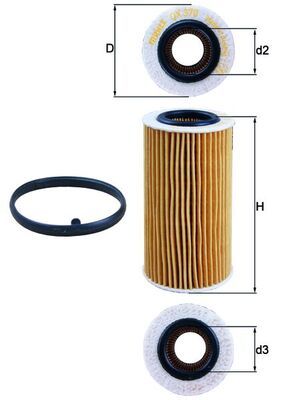Filtro de aceite MAHLE OX 370D1