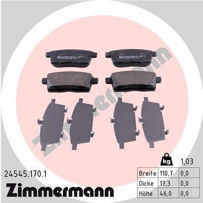 Juego de pastillas de freno ZIMMERMANN 24545.170.1