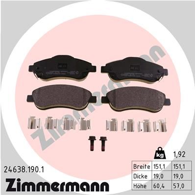 Juego de pastillas de freno ZIMMERMANN 24638.190.1