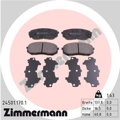 Juego de pastillas de freno ZIMMERMANN 24501.170.1