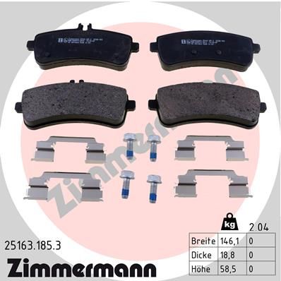Juego de pastillas de freno ZIMMERMANN 25163.185.3