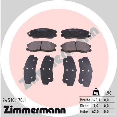 Juego de pastillas de freno ZIMMERMANN 24510.170.1