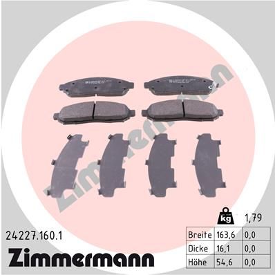 Juego de pastillas de freno ZIMMERMANN 24227.160.1