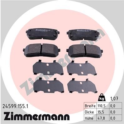 Juego de pastillas de freno ZIMMERMANN 24599.155.1