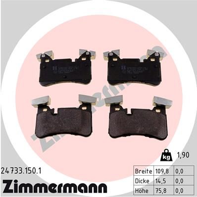 Juego de pastillas de freno ZIMMERMANN 24733.150.1