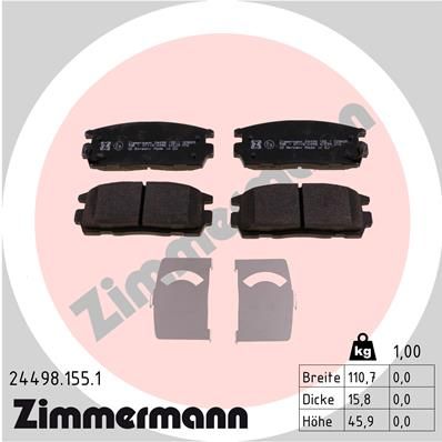 Juego de pastillas de freno ZIMMERMANN 24498.155.1