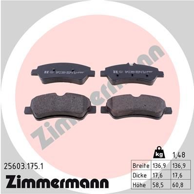 Juego de pastillas de freno ZIMMERMANN 25603.175.2