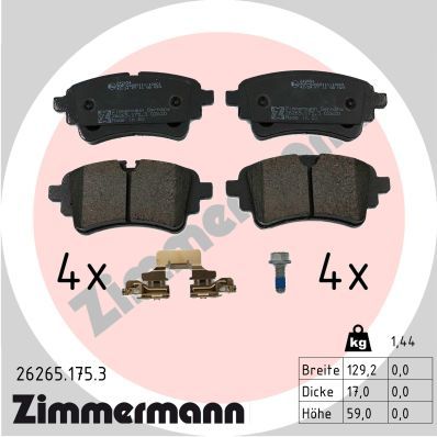 Juego de pastillas de freno ZIMMERMANN 26265.175.3