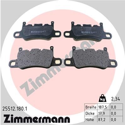 Juego de pastillas de freno ZIMMERMANN 25512.180.1