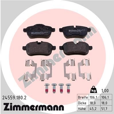 Juego de pastillas de freno ZIMMERMANN 24559.180.2