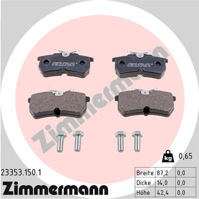 Juego de pastillas de freno ZIMMERMANN 23353.150.1
