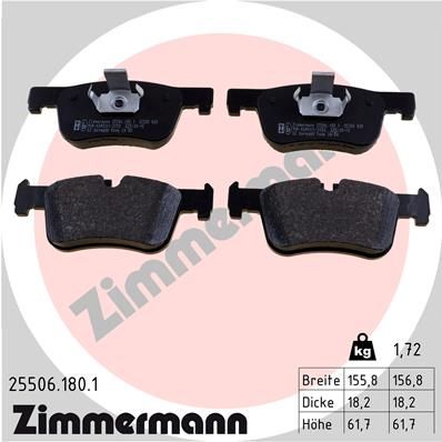 Juego de pastillas de freno ZIMMERMANN 25506.180.1