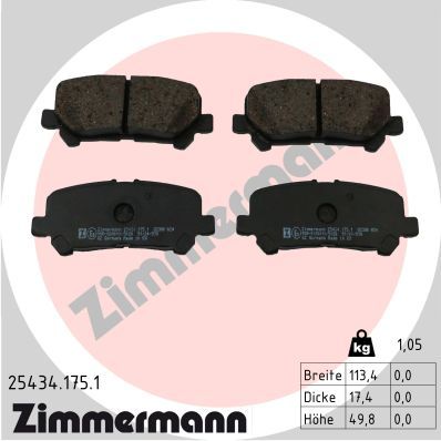 Juego de pastillas de freno ZIMMERMANN 25434.175.1