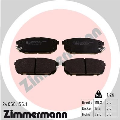 Juego de pastillas de freno ZIMMERMANN 24058.155.1
