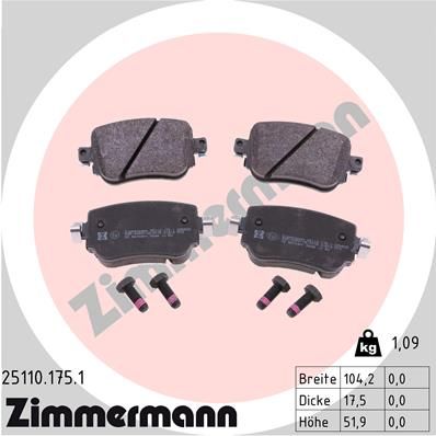 Juego de pastillas de freno ZIMMERMANN 25110.175.1