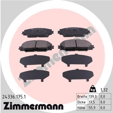 Juego de pastillas de freno ZIMMERMANN 24336.175.1