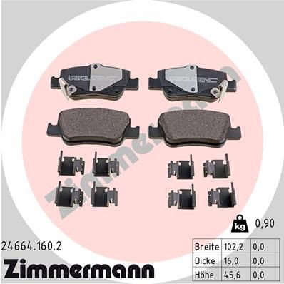 Juego de pastillas de freno ZIMMERMANN 24664.160.2