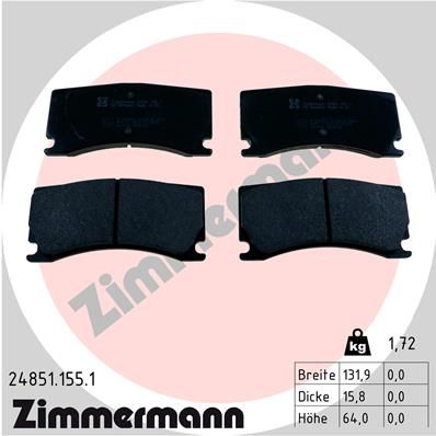 Juego de pastillas de freno ZIMMERMANN 24851.155.1