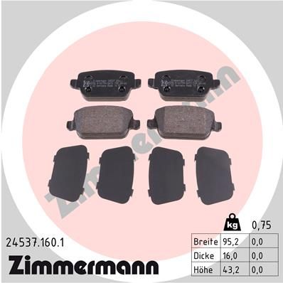 Juego de pastillas de freno ZIMMERMANN 24537.160.1