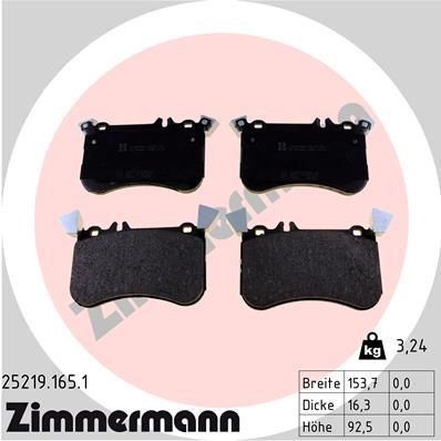 Juego de pastillas de freno ZIMMERMANN 25219.165.1
