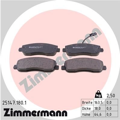 Juego de pastillas de freno ZIMMERMANN 25147.180.1
