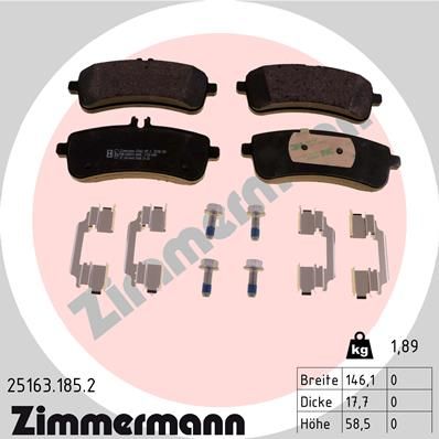 Juego de pastillas de freno ZIMMERMANN 25163.185.2