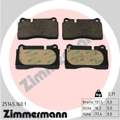 Juego de pastillas de freno ZIMMERMANN 25145.160.1
